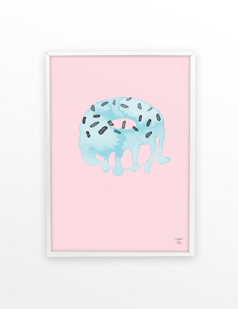 One We Like 30x40cm poster with Donut print.