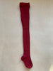 Ribbed dark red stockings from Condor