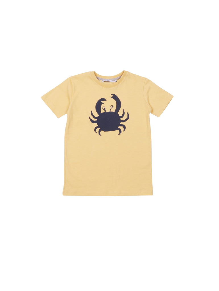 One We Like spring summer collection 2019, made of soft organic cotton. T-shirt with hand printed crab on front