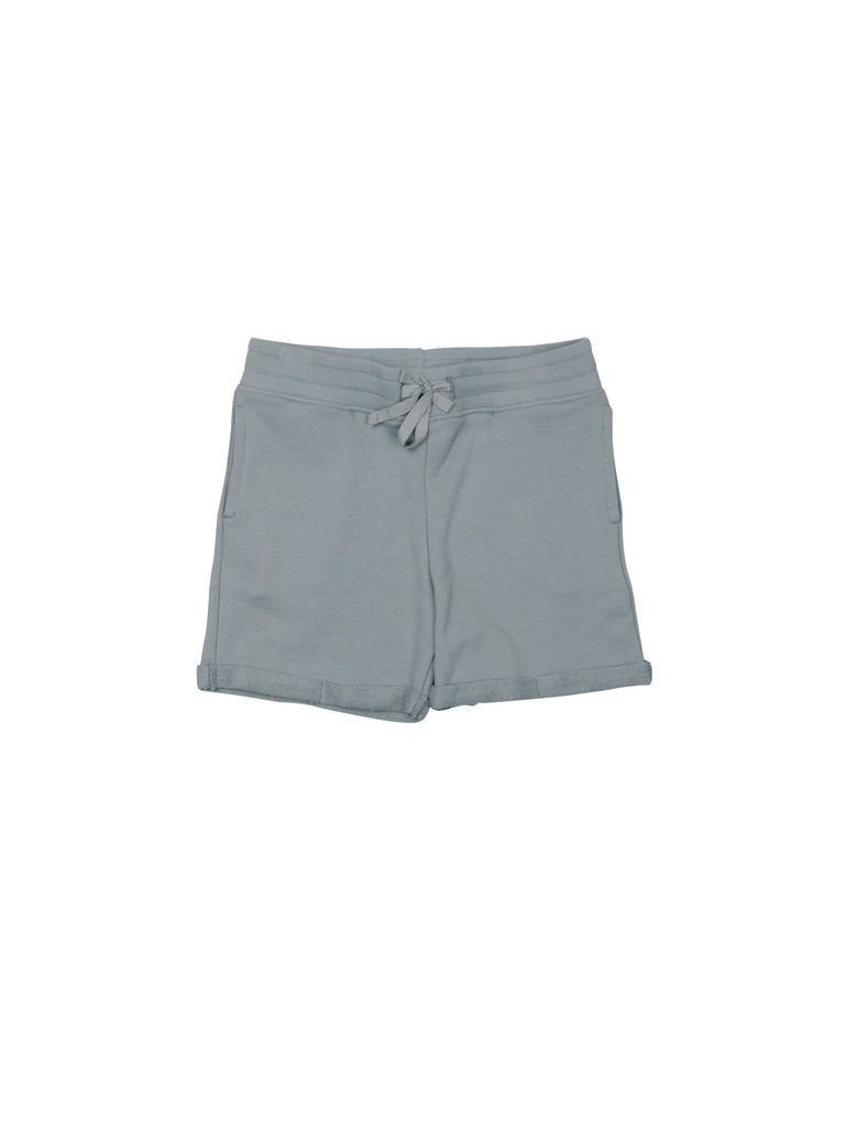 SS19 spring collection from One We Like made of 100% organic cotton. Sweatshirt Shorts with ribbed waist and adjustable string at the waist. Small fold by the legs.