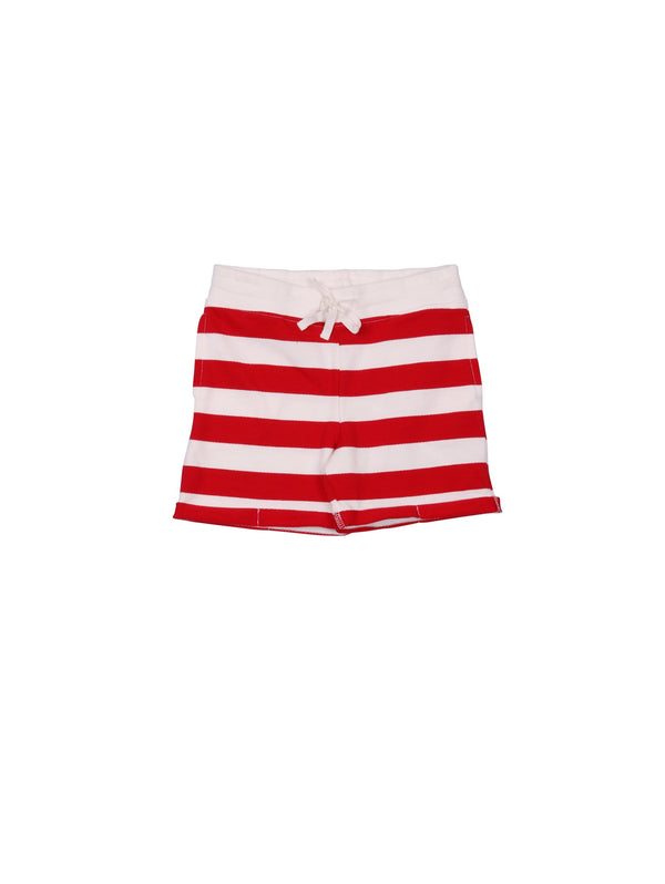 SS19 spring collection from One We Like made of 100% organic cotton. Sweatshirt Striped Shorts with ribbed waist and adjustable string at the waist. Small fold by the legs.